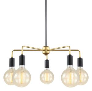 MDM3386 / 5 BK + GD ITALUX Malene moderní závěsné svítidlo 5X40W E27 IP20