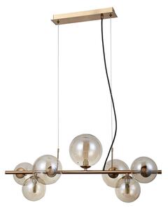 ITALUX PND-406007-7-HBR Canello závěsné svítidlo 7xG9 medová mosaz, jantarová