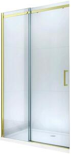 MEXEN - Omega posuvné Sprchové dveře 120 cm transparent, zlato se sadou pro niku 825-120-000-50-00