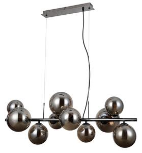 ITALUX PND-406007-10A-BCR Canello závěsné svítidlo 10xG9 černý chrom, kouřová