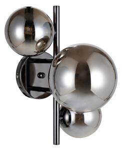 ITALUX WL-406007-3A-BCR Canello nástěnné svítidlo 3xG9 černý chrom, kouřová