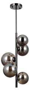 ITALUX PND-406007-V5A-BCR Canello závěsné svítidlo 5xG9 D310mm černý chrom, kouřová