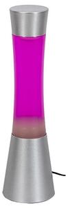 RABALUX 7030 Minka dekorační lávová lampa V395mm 1xGY6,35 stříbrná, růžová