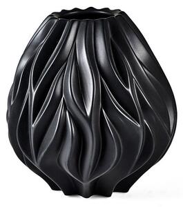 Černá porcelánová váza Morsø Flame, výška 23 cm