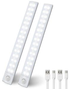 LED osvětlení pro kuchyňské skříňky s senzorem, 2 kusy, délka 30 cm, 3 barevné teploty