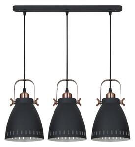MD-HN8026S-3-B + RC ITALUX Franklin industriální závěsné svítidlo 1X60W E27 IP20 grafitová (tmavě šedá)