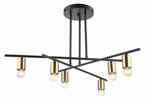 MDM3658 / 6 BK + BRO ITALUX Normani industriální závěsné svítidlo 6X60W E27 IP20