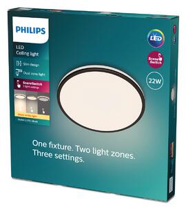Philips 8719514432000 Ozziet stropní svítidlo LED 22W/2300lm 2700K černá SceneSwitch