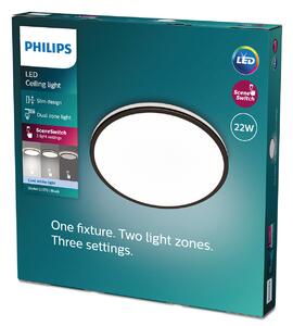 Philips 8719514432048 Ozziet stropní svítidlo LED 22W/2500lm 4000K černá SceneSwitch