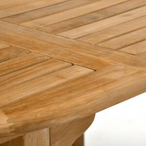Divero Rozšiřitelný zahradní stůl z týkového dřeva Garth