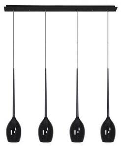 AZzardo AZ0100 DECOline Izzat 4 BLACK stropní závěsné svítidlo 4xE14 50W IP20 lesklá černá