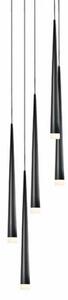 AZzardo AZ0119 DECOline STYLO 5 BLACK stropní závěsné svítidlo 5xG9 40W IP20 černá