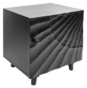 Černý mangový noční stolek Scorpion 50 cm