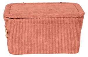 Růžový úložný box Wenko Anela, 19 x 10 cm