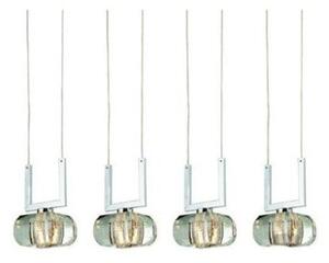 AZzardo AZ0494 DECOline Rubic 4A stropní závěsné svítidlo 4xG9 40W IP20 čiré sklo / chrom