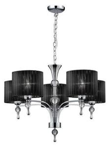 AZzardo AZ0499 DECOline IMPRESS 5 BLACK stropní závěsné svítidlo 5xE27 50W IP20 černá