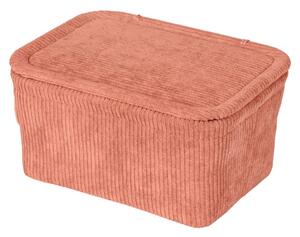Růžový úložný box Wenko Anela, 19 x 10 cm