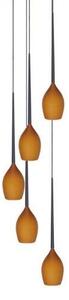 AZzardo AZ1231 DECOline Izzat 5 AMBER stropní závěsné svítidlo 5xE14 50W IP20 jantar