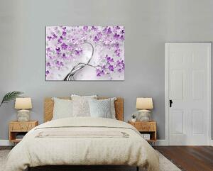 Obraz na stěnu Strom a fialové květy