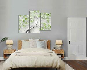 Obraz na stěnu Strom a zelené květy
