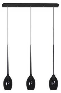 AZzardo AZ2321 DECOline Izzat 3 SHINY BLACK stropní závěsné svítidlo 3xE14 50W IP20 lesklá černá