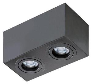 AZzardo AZ2827 Technoline BRANT 2 SQUARE BLACK přisazené bodové svítidlo / spot 2xGU10 50W IP20 černá