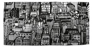 Sablio Ručník Kreslené mrakodrapy - 30x50 cm