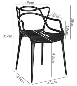Plastová jedálenská stolička azuro ružová sc103