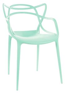 Plastová jedálenská stolička azuro mint sc103