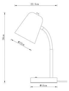 ITALUX TB-37643-BG Prato stolní svítidlo 1xE27 V360mm bílá