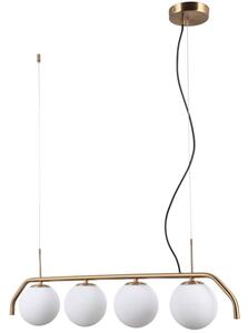 Italux PND-3300-4-HBR závěsné svítidlo Carimi 4x5W G9 mosazná měděná, bílá