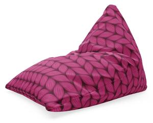 Sablio Sedací vak Triangl Pletení ve fuchsiové barvě: 120 x 100 x 100 cm
