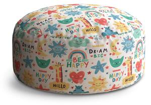 Sablio Taburet Circle Happy day: 38x48 cm
