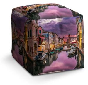 Sablio Taburet Cube Benátky - 40x40x40 cm