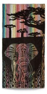 Plážová osuška Veba ZARA Africké léto slon Velikost: 75x150 cm
