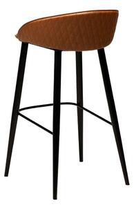 Hnědá barová židle z imitace kůže DAN-FORM Denmark Dual, výška 91 cm