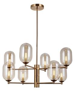 ITALUX PND-4215-8-HBR Perano závěsné svítidlo 8xG9 D620mm starožitná bronzová, jantarová