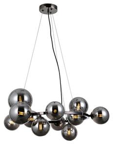 ITALUX PND-406007-11A-BL Canello závěsné svítidlo 11xG9 D700mm černá, kouřová
