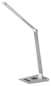 RABALUX 2029 Nilfgard dotykové stolové svítidlo LED 13W 890lm 2800-5000K bezdrátová nabíječka, stříbrná, bílá, stmívatelné
