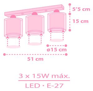 Dalber 41593 UNICORNS - Dětské stropní svítidlo s jednorožci + Dárek 3 x LED žárovka (Dětský lustr s motivem jednorožců)