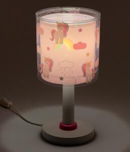 Dalber 41591 UNICORNS - Dětská stolní lampička s jednorožci + Dárek LED žárovka (Dětská lampička s motivem jednorožců)