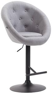 Barová židle Hawes - látkové čalounění - černý rám | šedá
