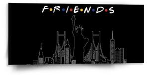 Sablio Obraz Seriál Přátelé FRIENDS Obrysy - 110x50 cm