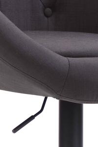Barová židle Hawes - látkové čalounění - černý rám | černá