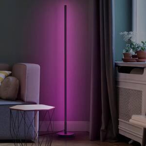 OSRAM SMART+ WiFi LED stojací lampa ROUND černá 140 cm RGB, stmívatelný, Černá, Obývací pokoj / jídelna, Hliník, Moderní