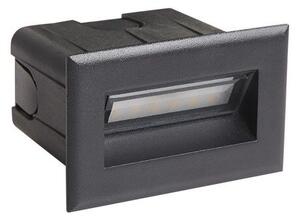 ITALUX ONFL-0332-3K Erba venkovní zápustné svítidlo do zdi LED 3W/200lm 3000K IP65 černá