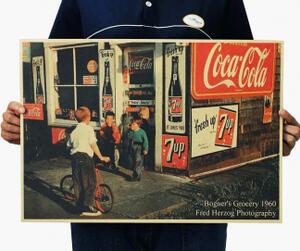 Plakát CocaCola 50,5x35cm kraft paper