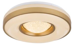 GLOBO 41742-24 COLLA stropní svítidlo LED D410mm 24W/1000lm 3000K bílá, opál, zlatá, krištálový efekt