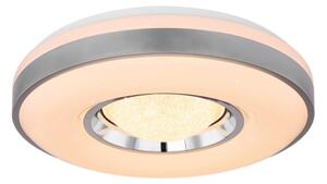 GLOBO 41741-24 COLLA stropní svítidlo LED D410mm 24W/1000lm 3000K bílá, opál, strieborná, krištálový efekt