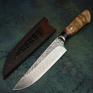 Prémiový nůž šéfkuchaře PEDWIFE 7" 73 vrstev damaškové oceli